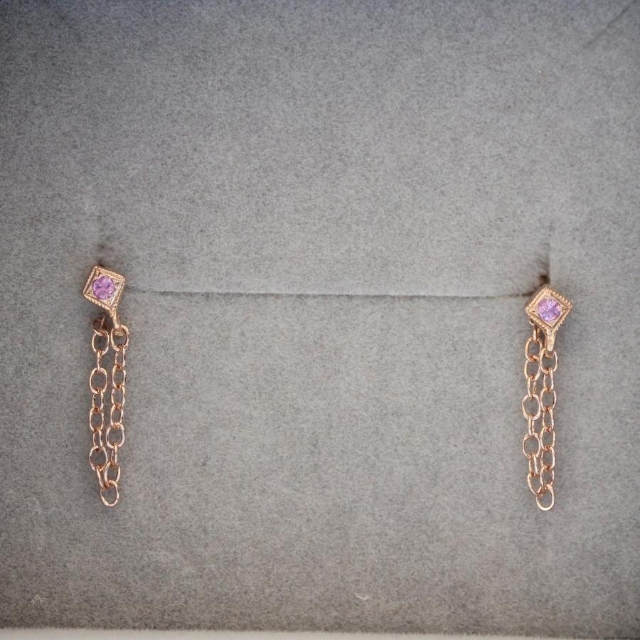 Mason Grace Pink Sapphire Earrings