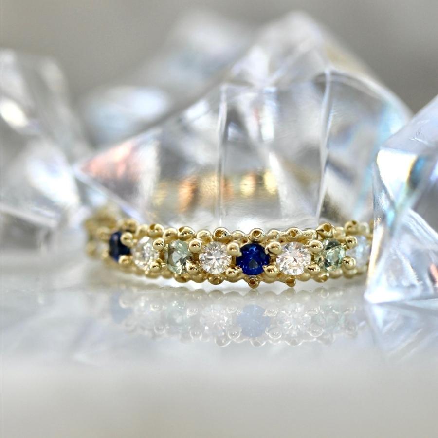 Mastique Round Brilliant Cut Sapphire Band