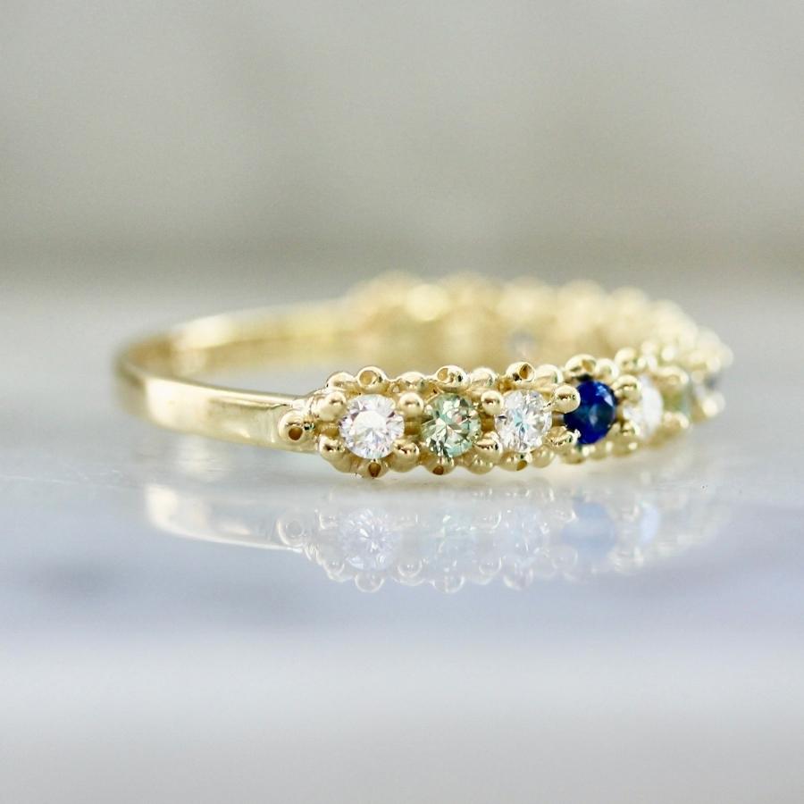 Mastique Round Brilliant Cut Sapphire Band