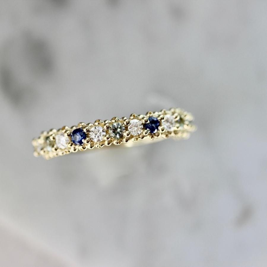 Mastique Round Brilliant Cut Sapphire Band
