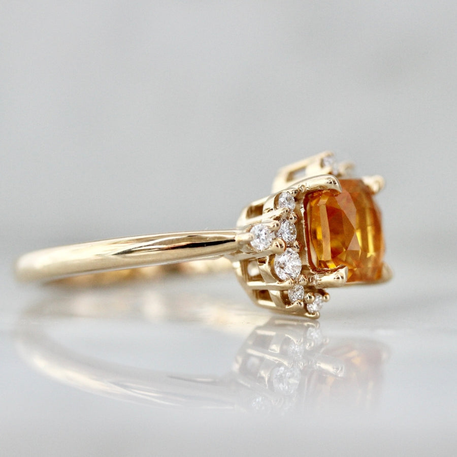 
            Mimosa Orange Radiant Cut Sapphire Ring