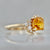 Mimosa Orange Radiant Cut Sapphire Ring
