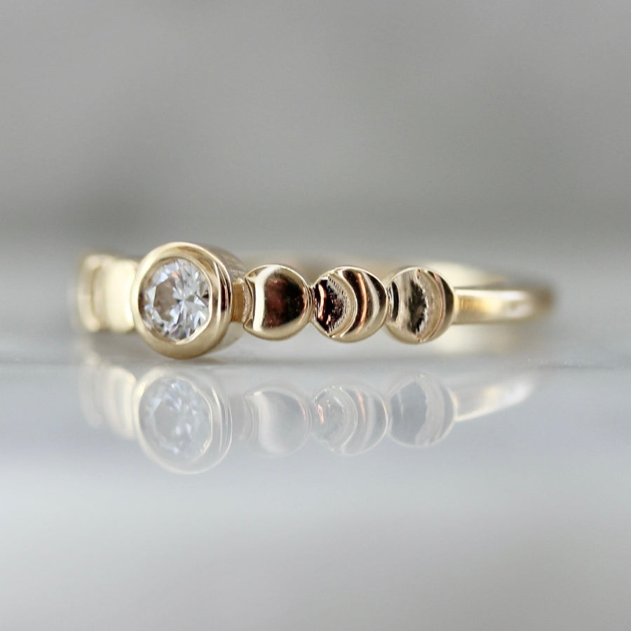 Moon Phase Diamond Ring