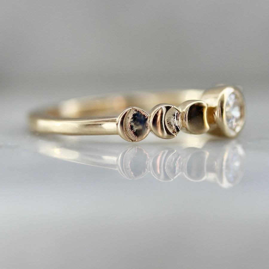 Moon Phase Diamond Ring