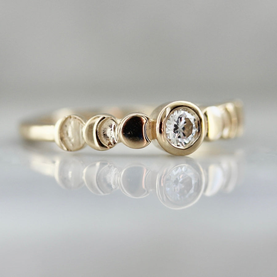 Moon Phase Diamond Ring