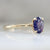 Mother Ship Purple Oval Cut Sapphire Ring