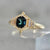 New York Minute Blue-Green Hexagon Cut Sapphire Ring