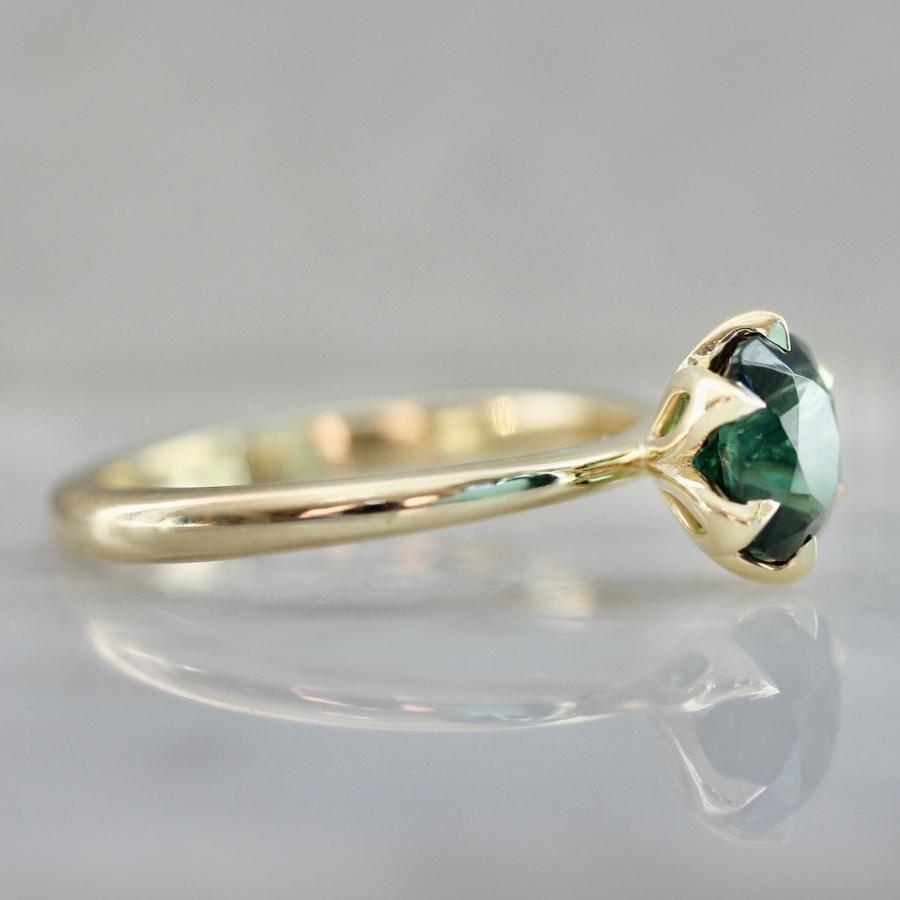 Night Garden Green Cushion Cut Tourmaline Ring