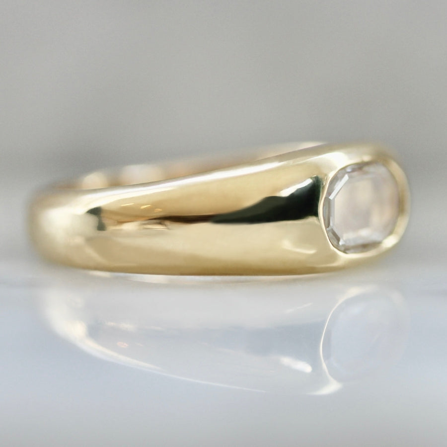 Odette White Oval Portrait Cut Diamond Ring