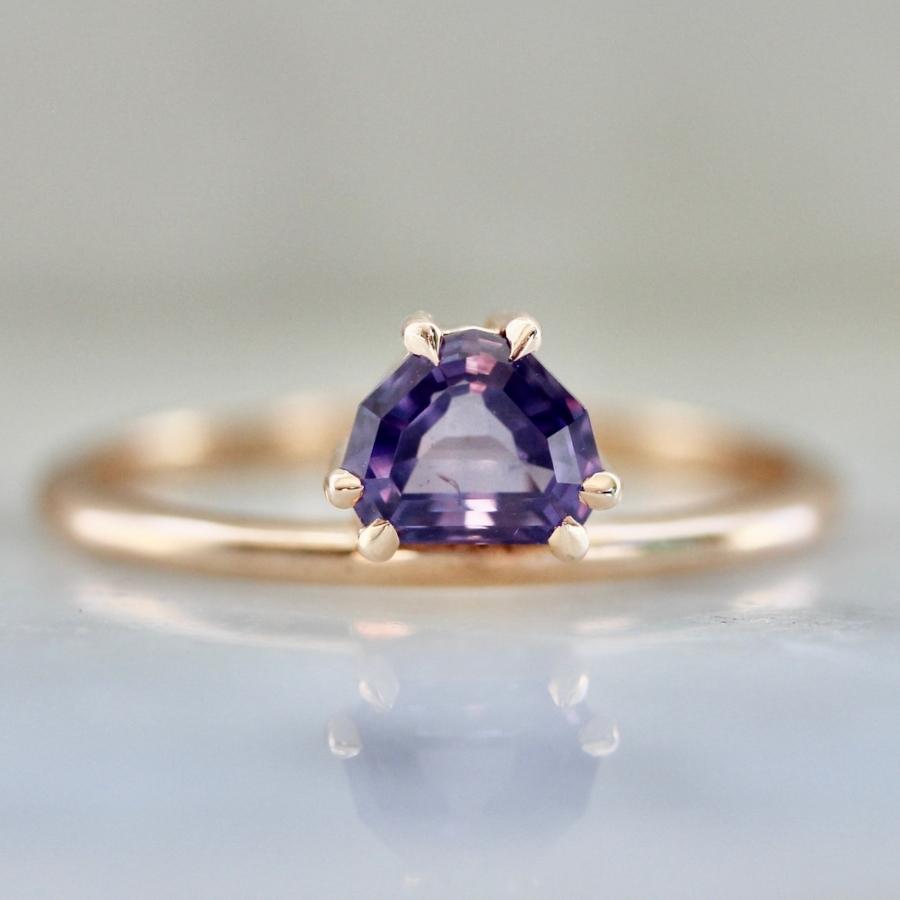 Pandora Geo Half Moon Cut Sapphire Ring