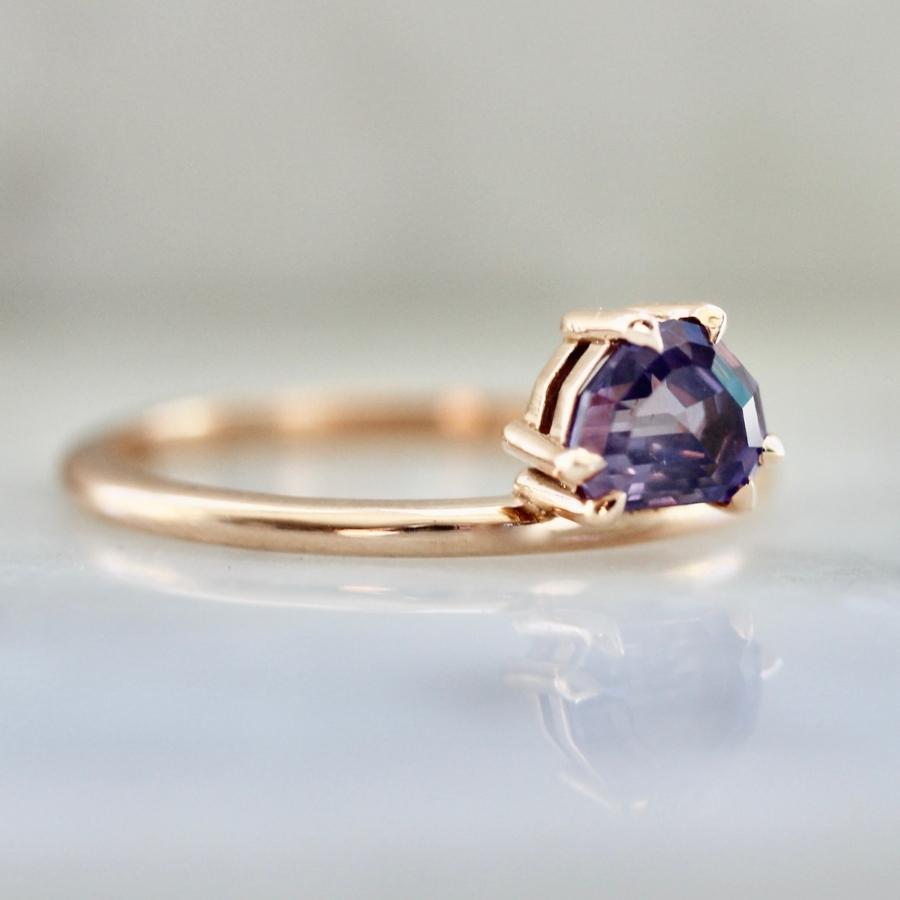 Pandora Geo Half Moon Cut Sapphire Ring
