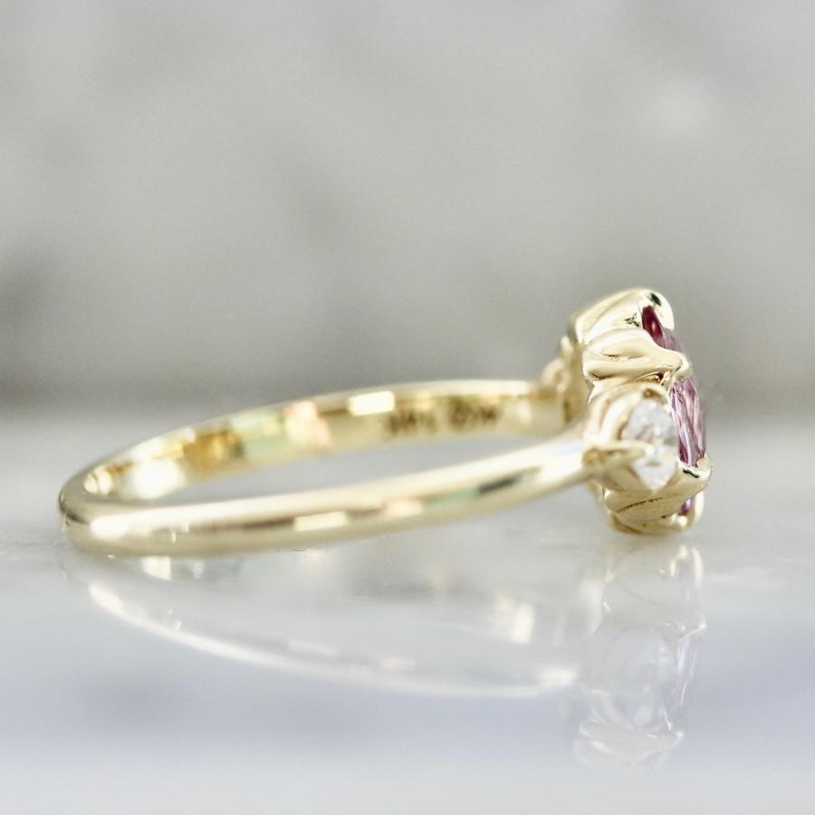 Pink Me Up Round Rose Cut Sapphire Ring