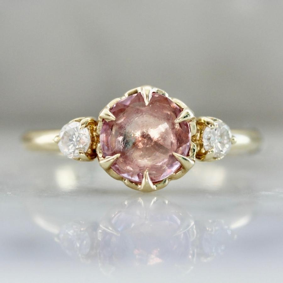 
            Pink Me Up Round Rose Cut Sapphire Ring