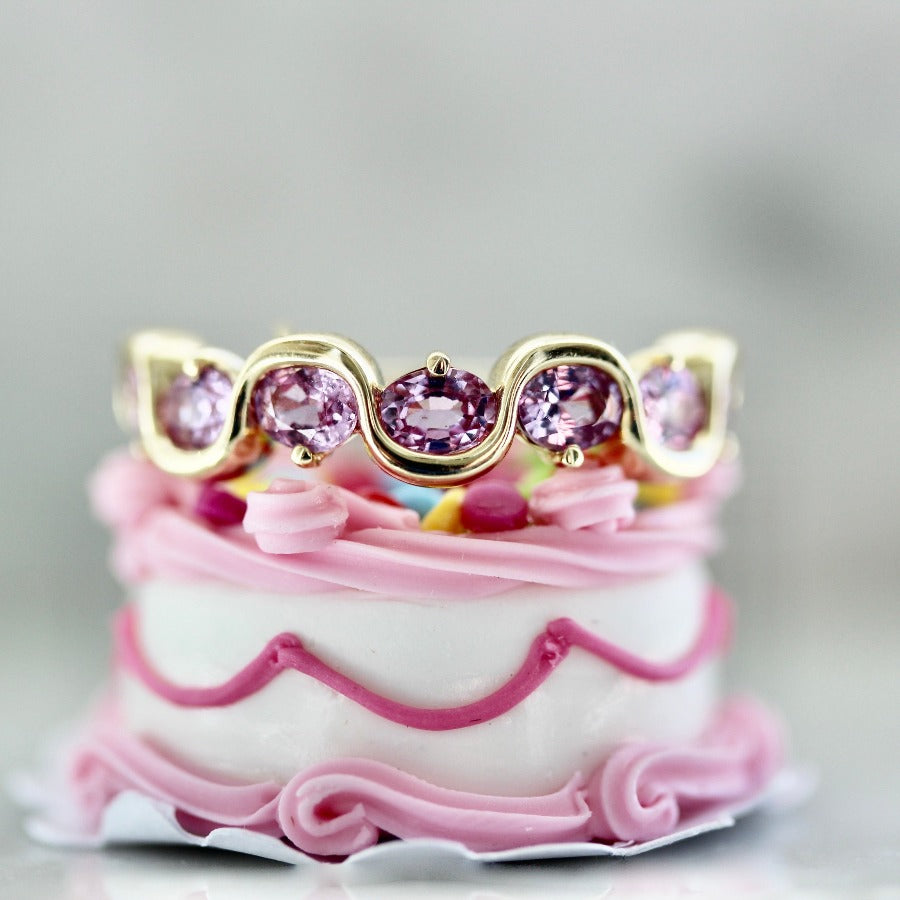 Pink Sapphire Wiggle Band