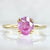 Pink Smoke Oval Cut Opalescent Sapphire Ring