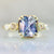 Queen Bee Light Blue Radiant Cut Sapphire Ring
