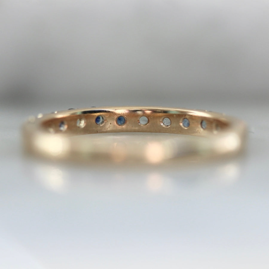 Rip Tide Blue Round Brilliant Cut Sapphire Band