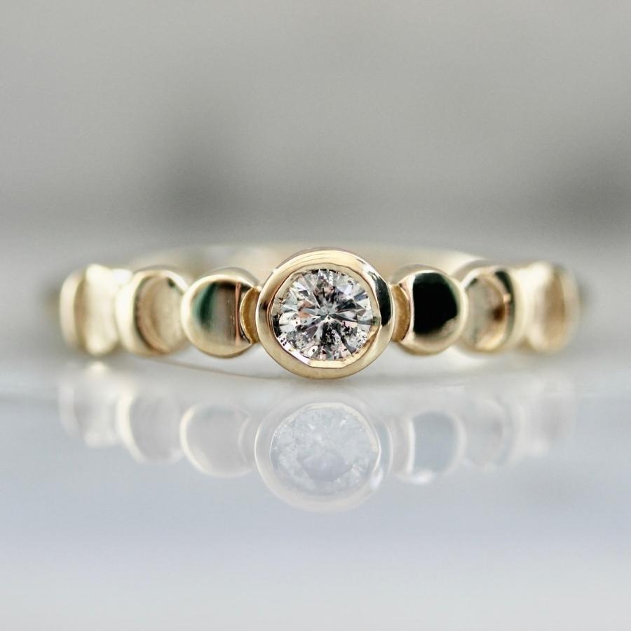 Rokosz Salt & Pepper Round Brilliant Cut Ring