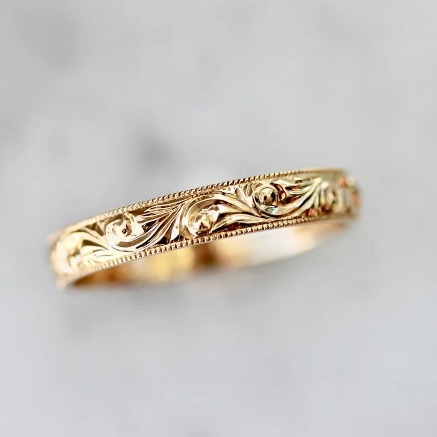 Rosaline Engraved Band