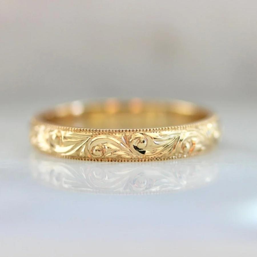 Rosaline Engraved Band