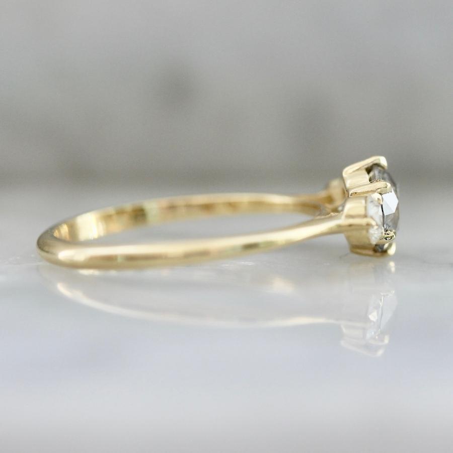 Smoke & Mirrors Salt and Pepper Round Brilliant Cut Diamond Ring