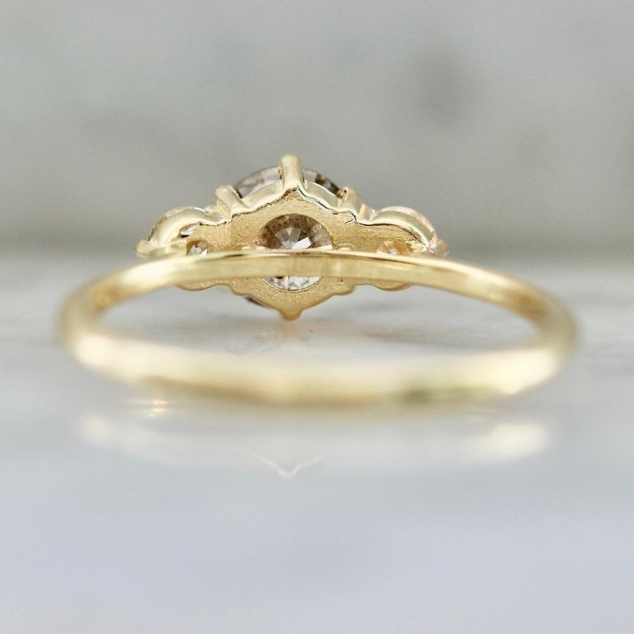 Smoke & Mirrors Salt and Pepper Round Brilliant Cut Diamond Ring