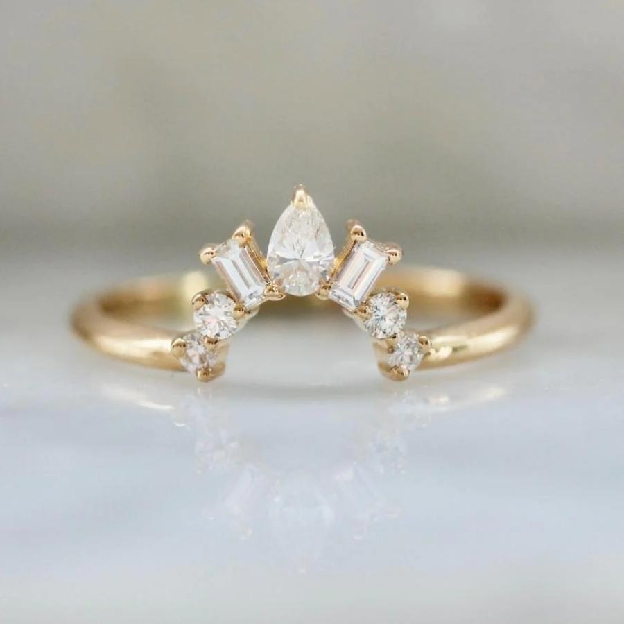 Gem Breakfast Bespoke Ring Bella Old European Cut Diamond Ring in Peach Gold