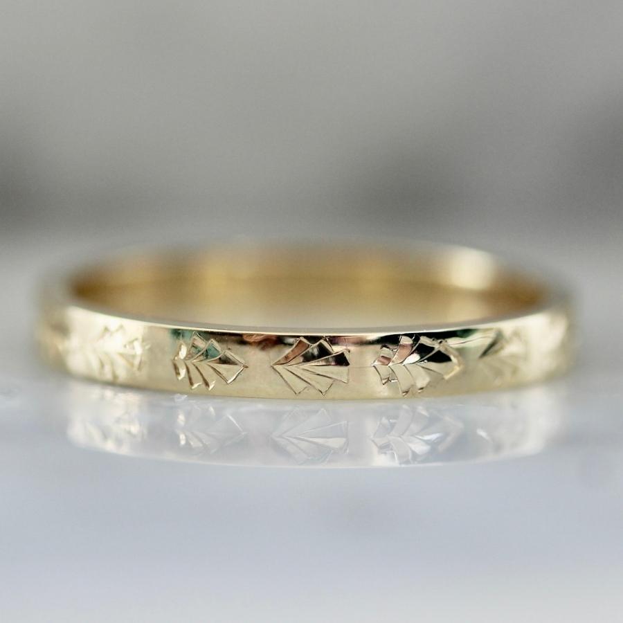 leaf engraved band