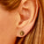 Star Engraving Gold & Diamond Earrings