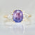 Starring Role Purple-Blue Oval Cut Opalescent Sapphire Ring