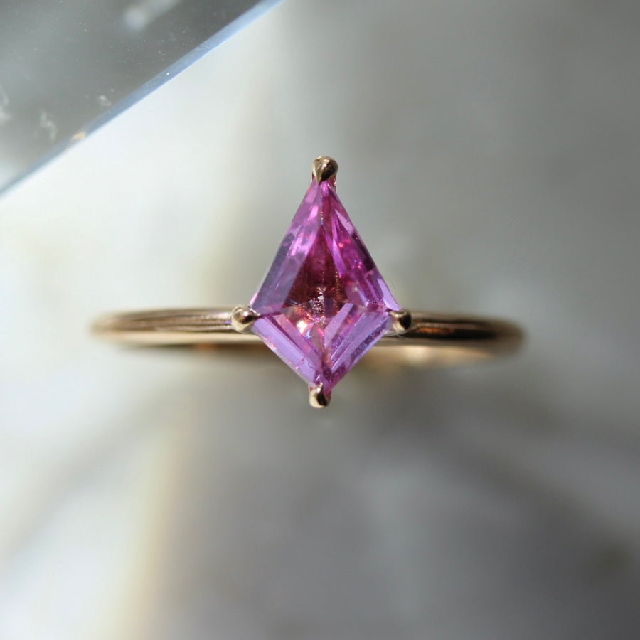 Sugar Surge Pink Kite Cut Sapphire Ring