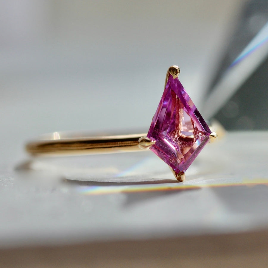Sugar Surge Pink Kite Cut Sapphire Ring