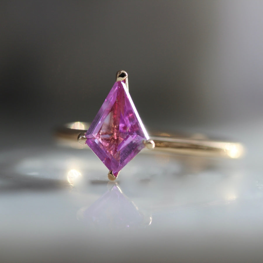 Sugar Surge Pink Kite Cut Sapphire Ring