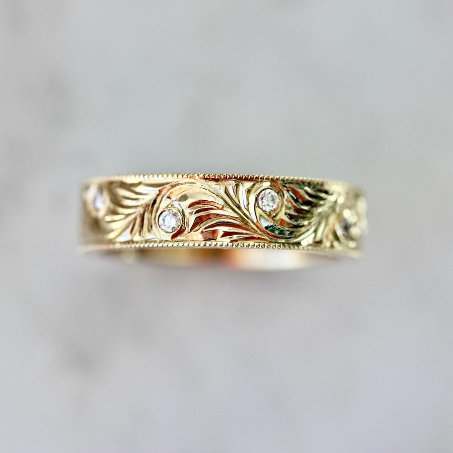 Sunday Best Engraved Diamond Band