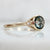 Thalia Teal-Yellow Round Rose Cut Parti Sapphire Ring
