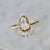 Tiramisu Champagne Pear Rose Cut Diamond Ring