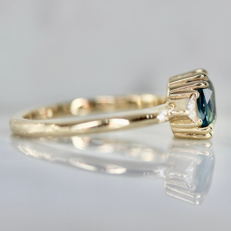 
            Tropico Teal Radiant Cut Sapphire Ring