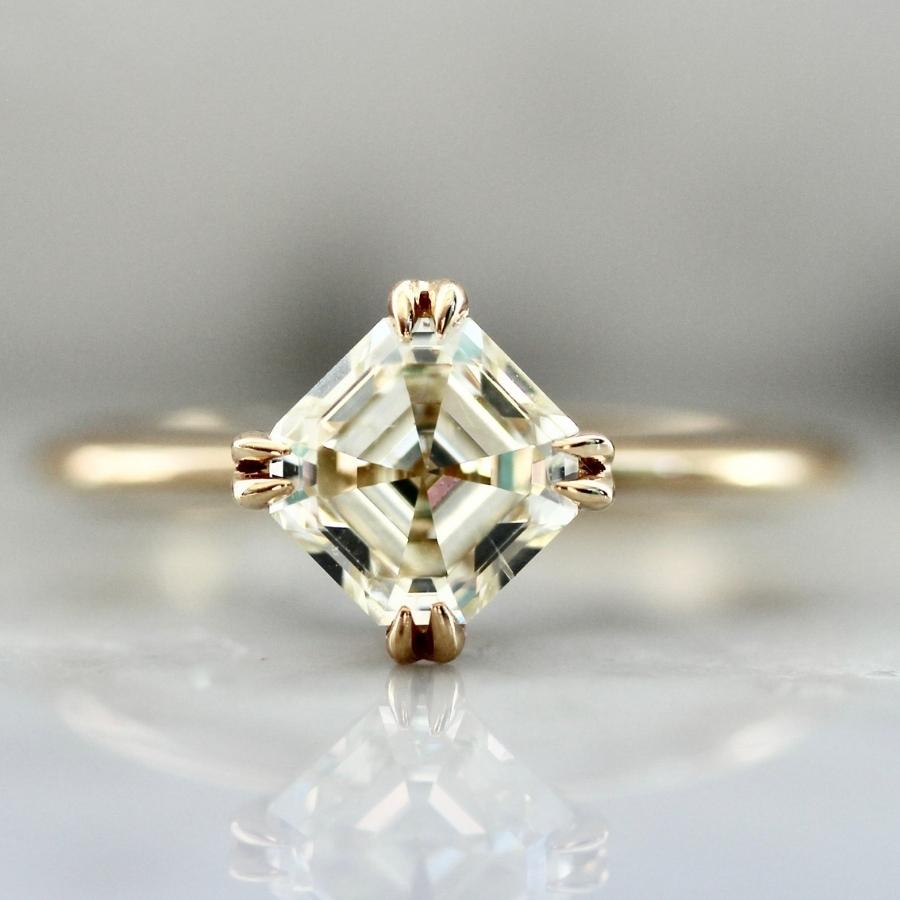 True North Champagne Asscher Cut Diamond Ring