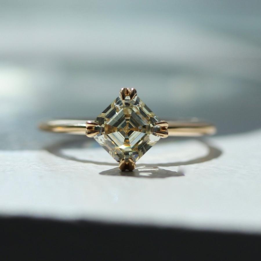 True North Champagne Asscher Cut Diamond Ring