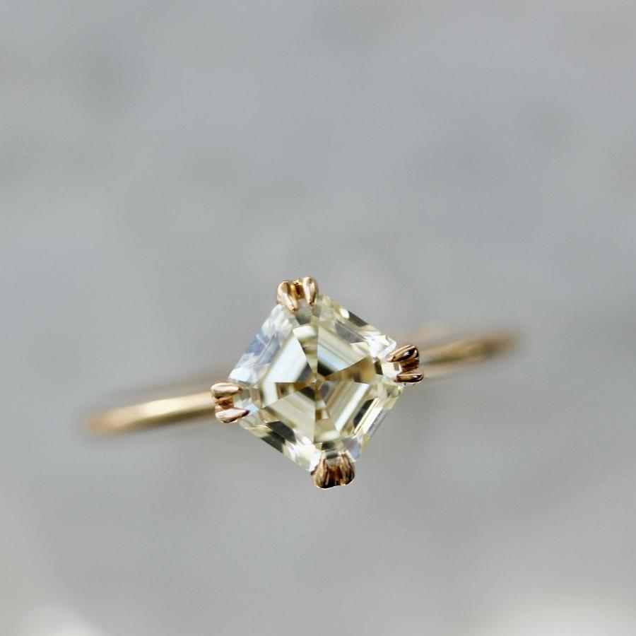 True North Champagne Asscher Cut Diamond Ring