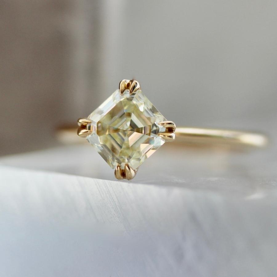True North Champagne Asscher Cut Diamond Ring