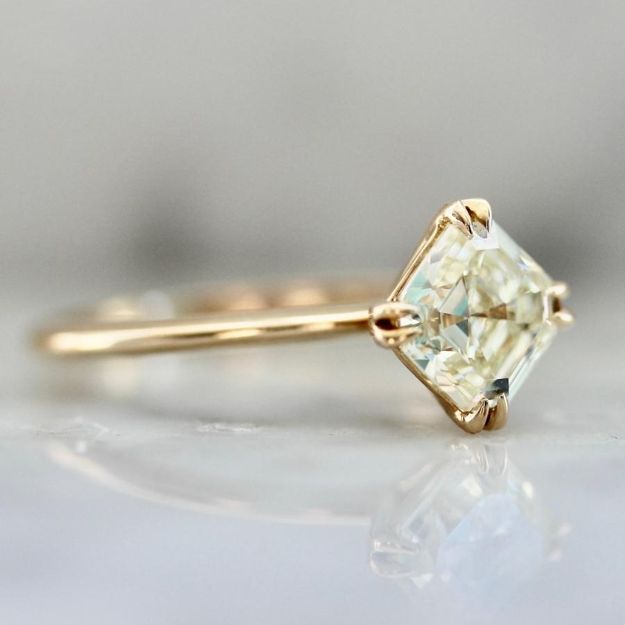 True North Champagne Asscher Cut Diamond Ring