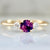 Tupelo Hot Pink-Purple Bi-Color Round Brilliant Cut Sapphire Ring