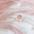Clover Hexagon Cut Pink Sapphire Ring