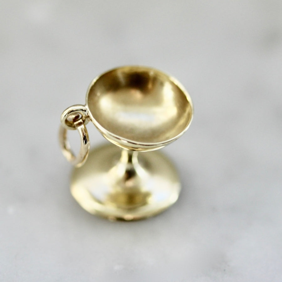 
            Vintage Coupe Champagne Glass Charm