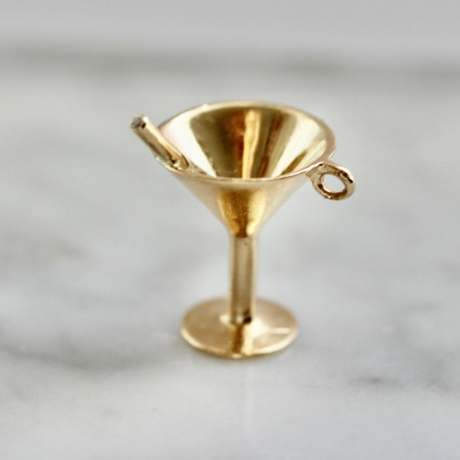 Vintage Martini Glass Charm
