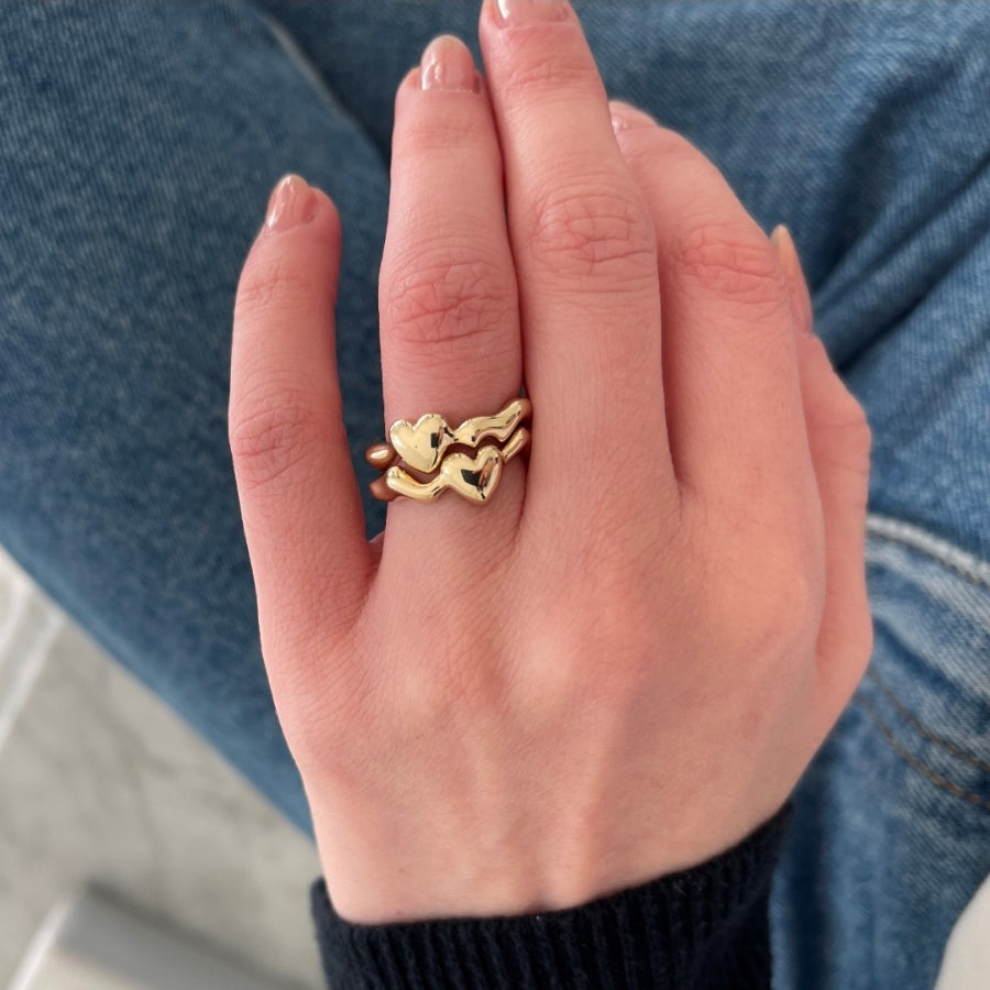 We Clicked Gold Heart Band