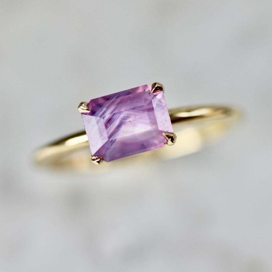 Zsa Zsa Pink Emerald Cut Sapphire Ring
