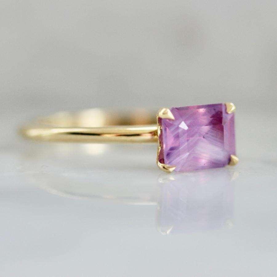 Zsa Zsa Pink Emerald Cut Sapphire Ring