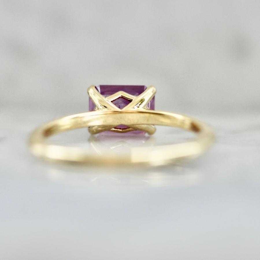 Zsa Zsa Pink Emerald Cut Sapphire Ring